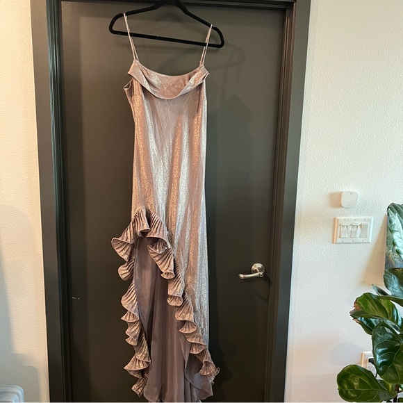 Delfi Collectice Jacqueline Metallic Ruffle Dress Size Large NEW! With tags! - Picture 2 of 8